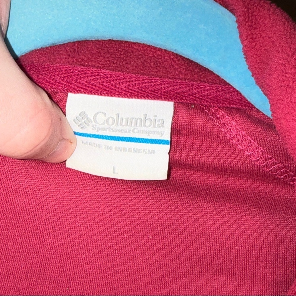 Columbia Women's Red/Pink Fleece Quarter-Zip Pullover Size Large - Picture 3 of 3